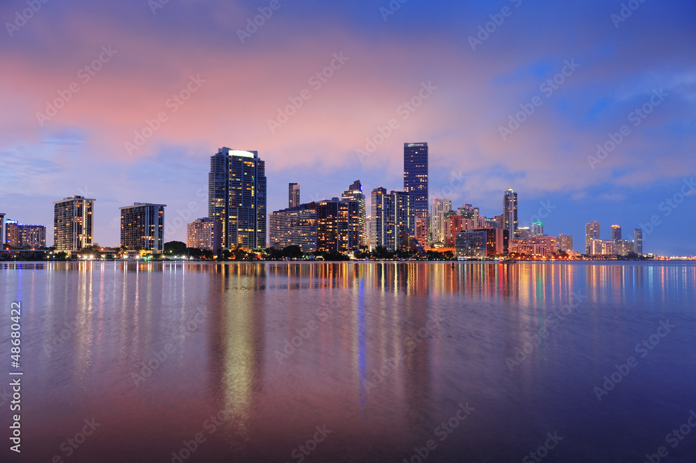 Obraz premium Scena nocy w Miami