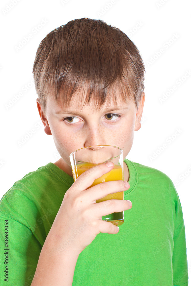 Boy drinking juice Boy drinking juice