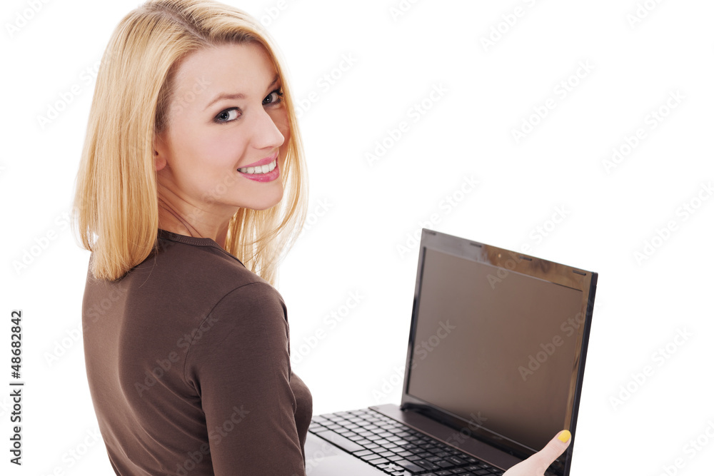 Young woman working on laptop Young woman working on laptop