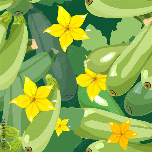 seamless pattern ripe zucchini