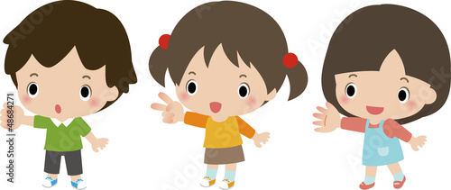 じゃんけんをするこどもたち