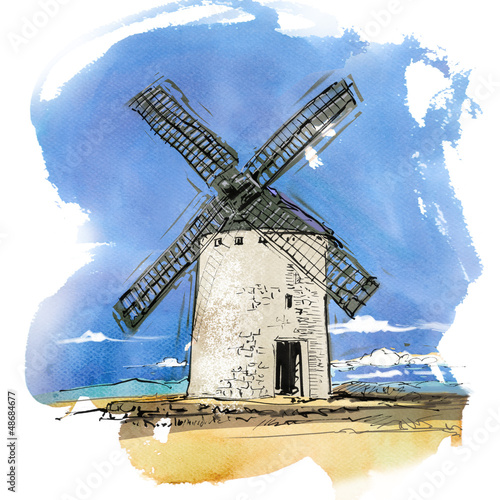 Spanish windmill photo