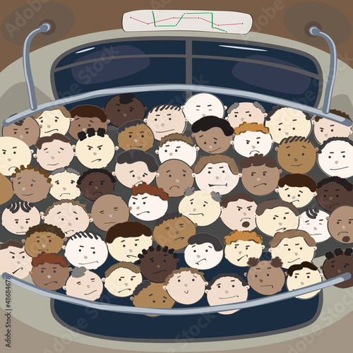 crowd in the car