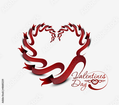 valentine's day heart, vector illustration.