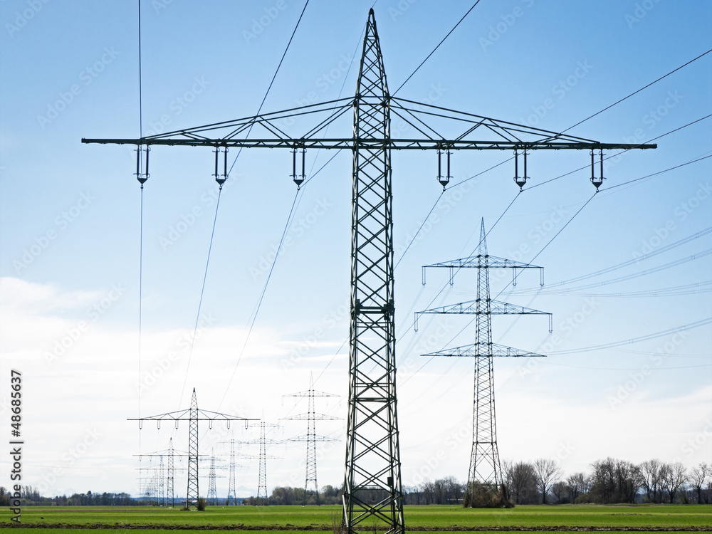 Obraz premium electricity pylons