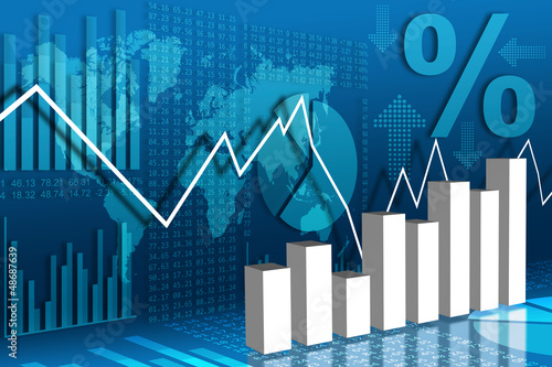 Obraz na płótnie Bourse Mondiale Bleu