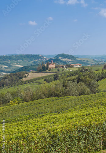 Weinlandschaft im Piemont nahe dem Weinort Asti