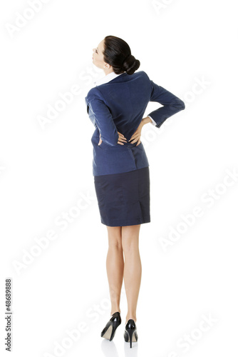 Businesswoman with back pain