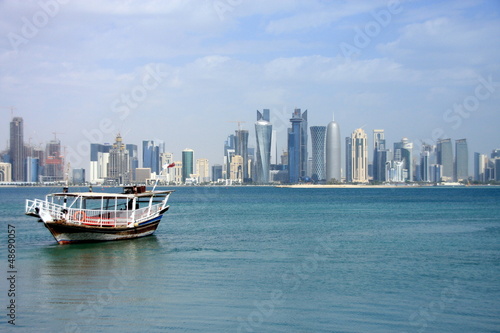 Doha Qatar Modern buildings and architecture sky scrapper