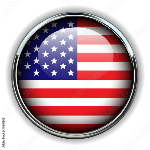 USA, american flag button