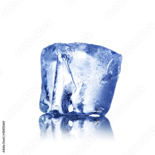 Ice cube on white