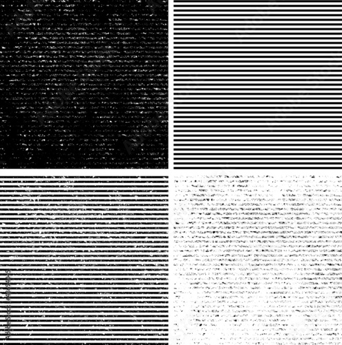 Grunge set stripe. Vector illustration.