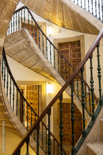 Staircase of S. Domingo Bonaval convent. Santiago de Compostela