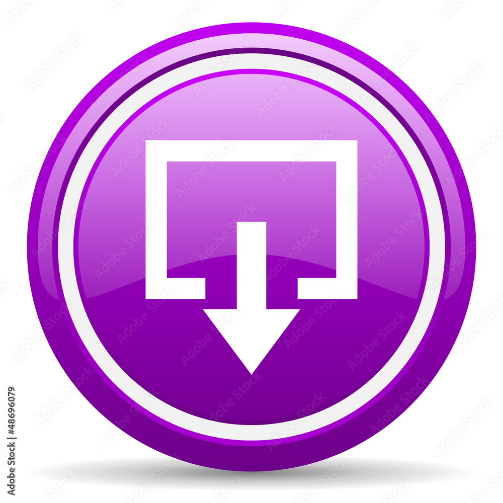 exit violet glossy icon on white background exit violet glossy icon on white background