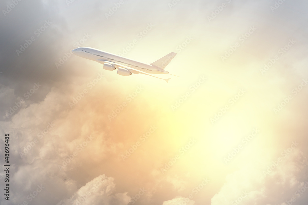 Image of airplane in sky Image of airplane in sky