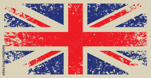 Britain flag with grunge texture