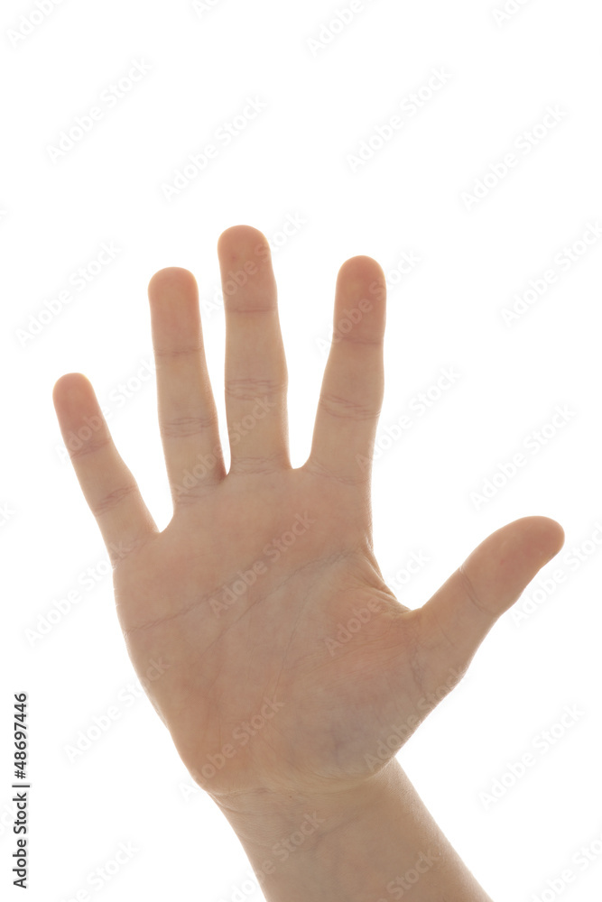 man hand making sign. Isolated on white background man hand making sign. Isolated on white background