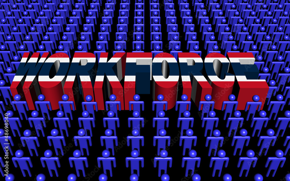 Fototapeta premium Thai workforce with flag text illustration