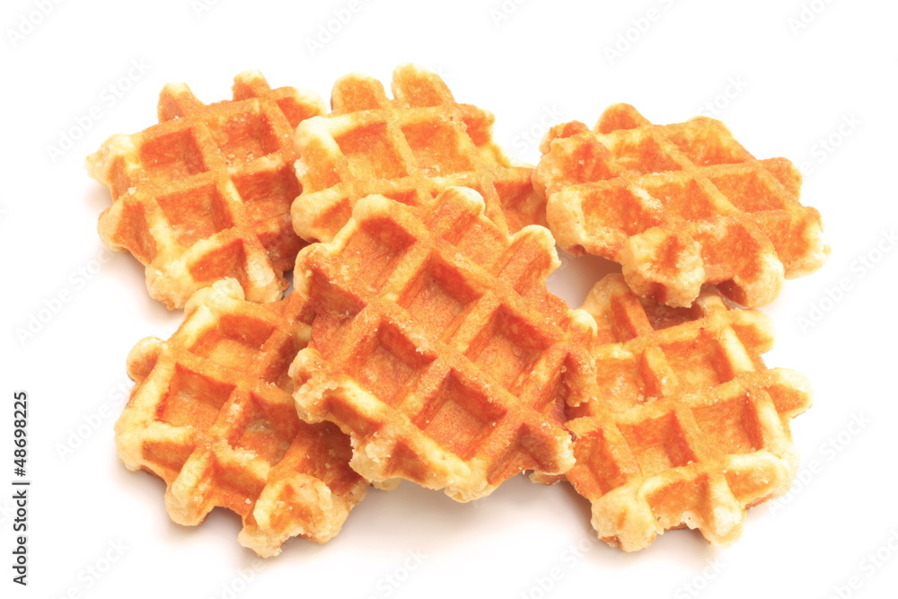 Sechs belgische Waffeln Sechs belgische Waffeln