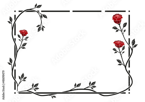 Rahmen mit roten Rosen
