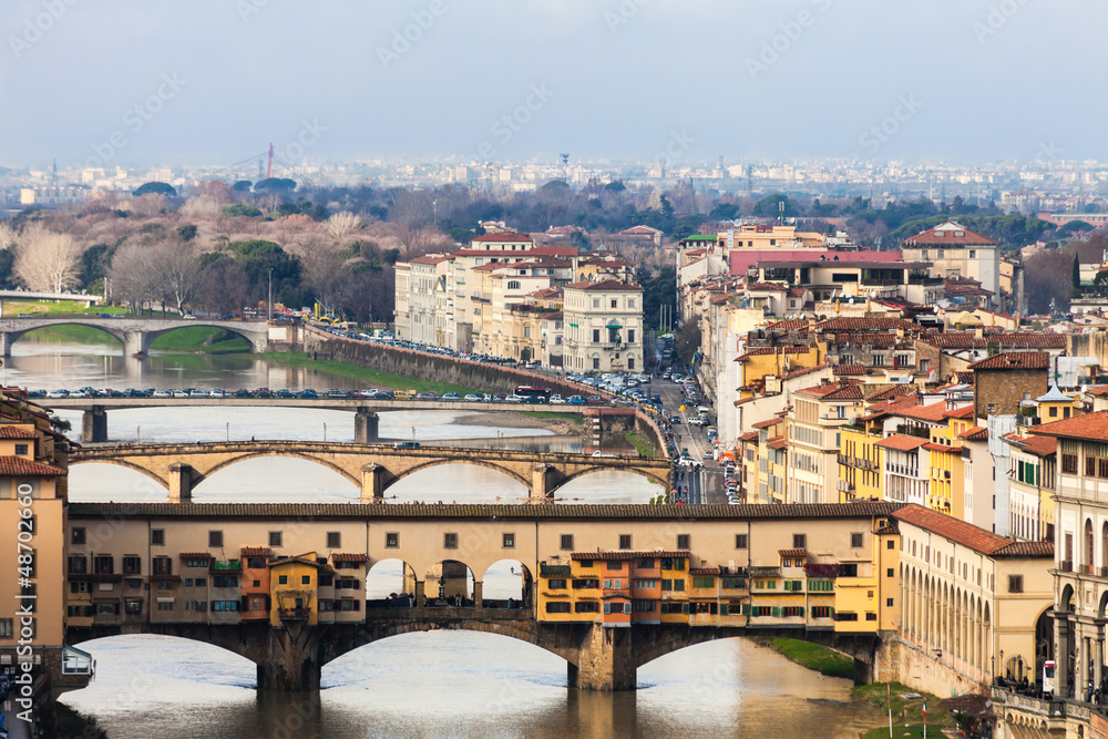 Florence, View Of Ponte Vecchio