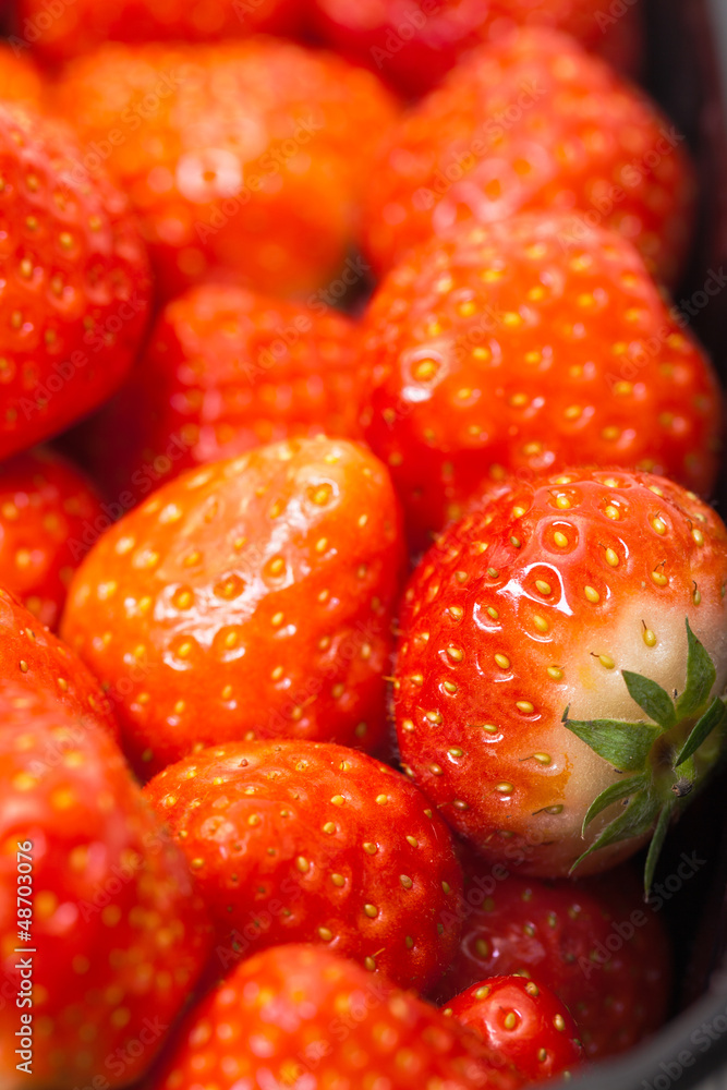 Fresh Strawberries in a Plastic Container Fresh Strawberries in a Plastic Container