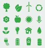 Ecology icons set