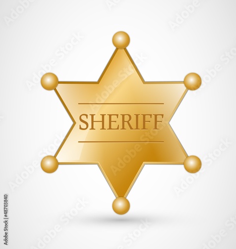 Gold Sheriff Badge