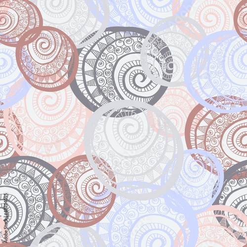 Abstract shells seamless pattern