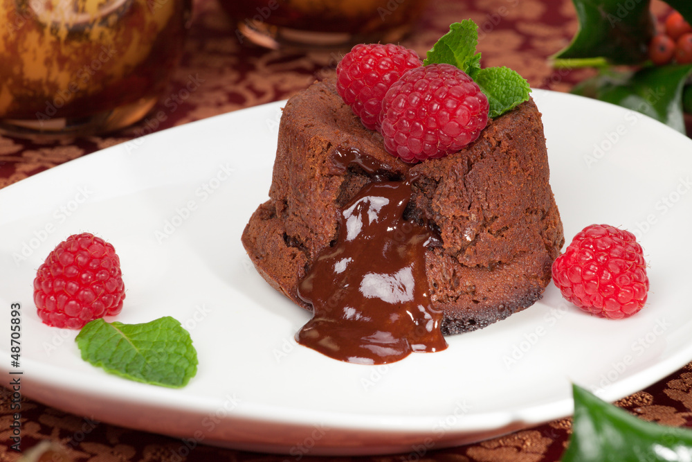 Raspberry Lava Cake