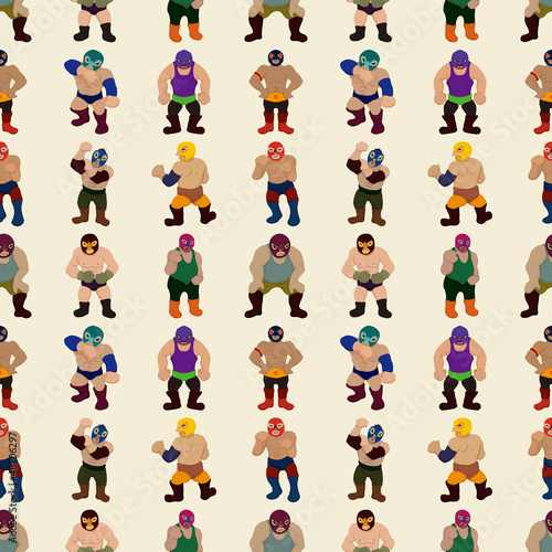seamless wrestler pattern