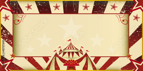 Fantastic grunge circus invitation