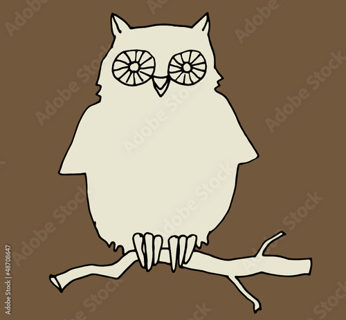 Sketch illustration of owl