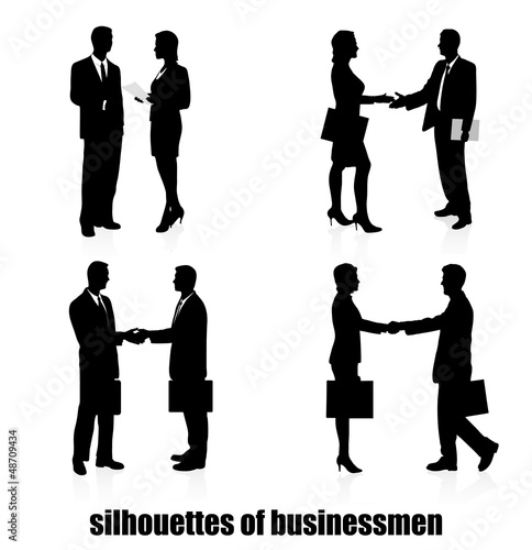 on the image the meeting of businessmen is presented