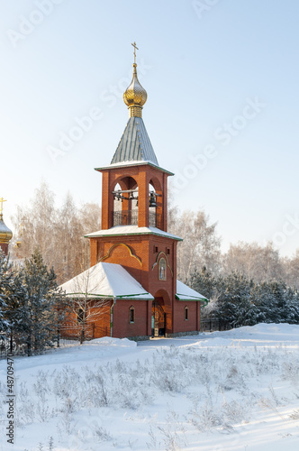 Orthodox church in Omsk winter
