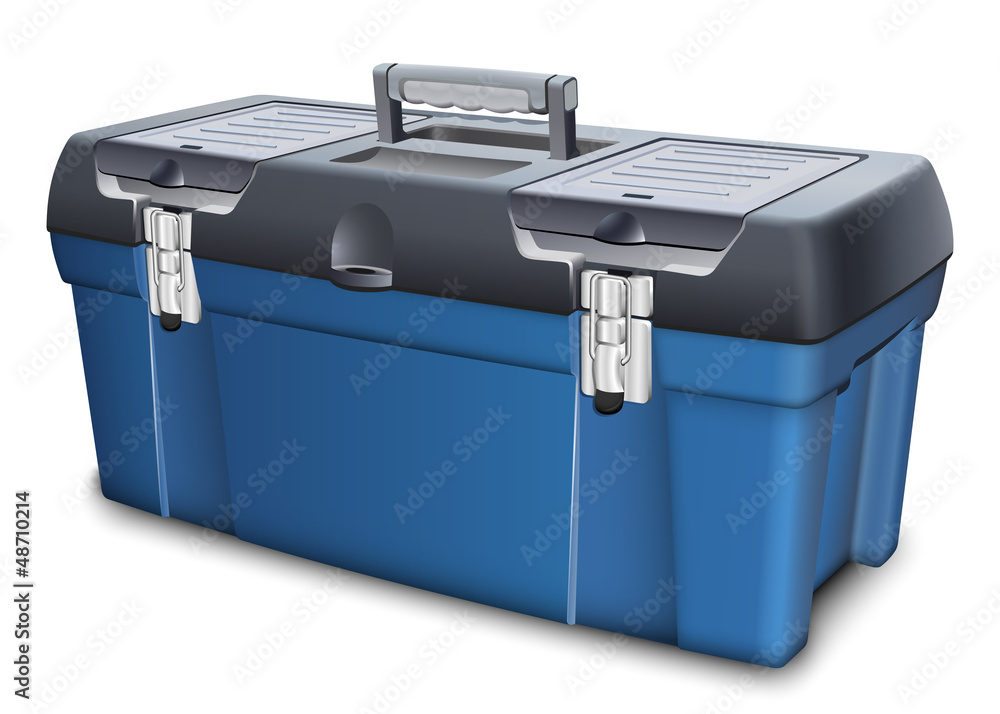 Tool box on white background. Realistic vector illustration Tool box on white background. Realistic vector illustration
