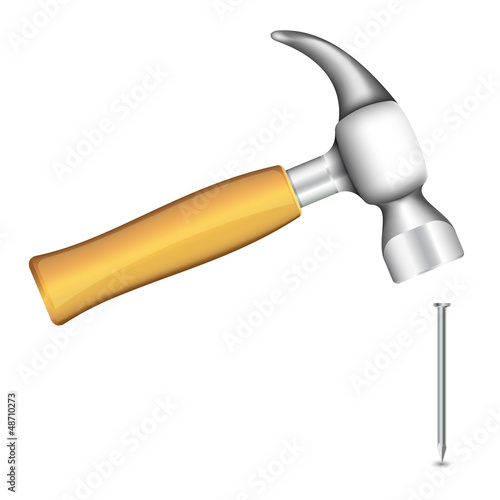 Vector hummer and nail