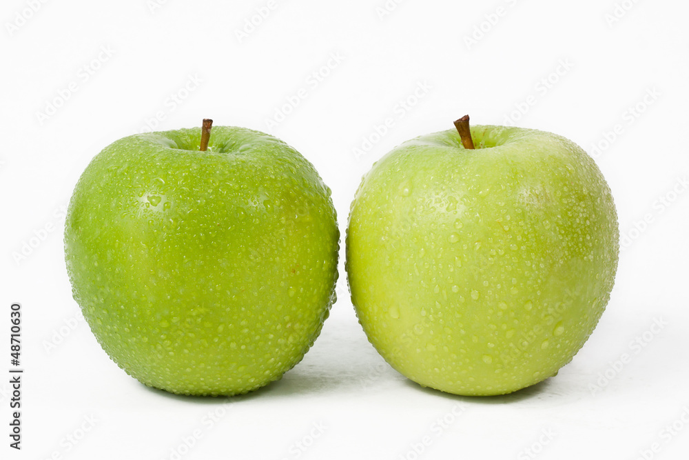 Green apples Isolated on a white background Green apples Isolated on a white background