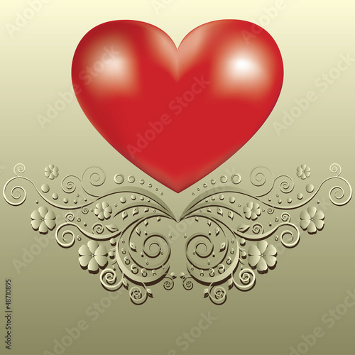Valentine s day greeting card with heart