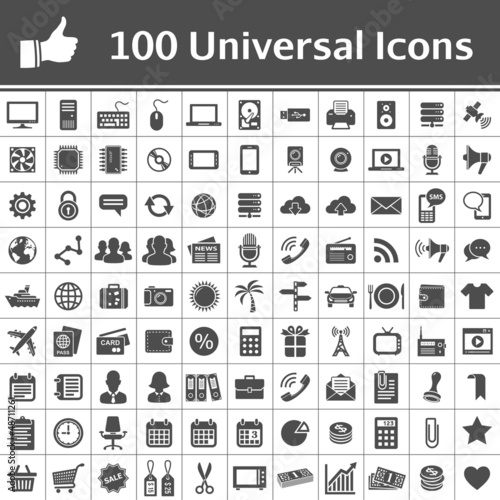 Universal Icon Set. 100 icons
