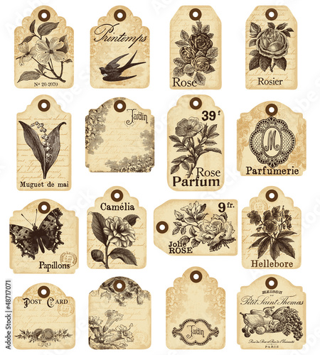 16 french Retro labels