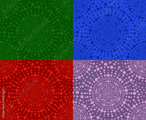 set of seamless patterns of circles