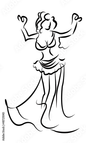 belly dancer vector