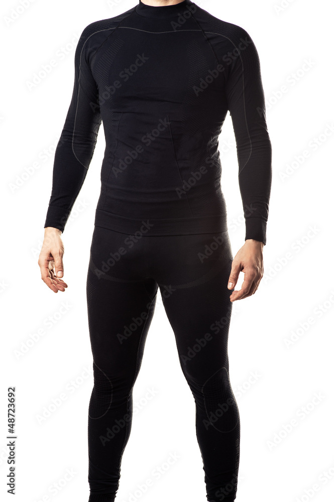 Obraz premium Male black thermal underwear