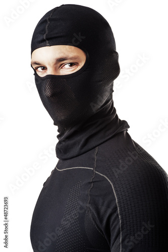 Obraz na plátně man in black ski mask