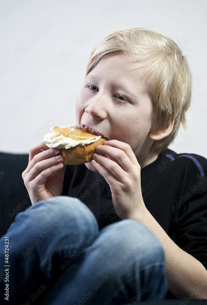 Tasty cream bun