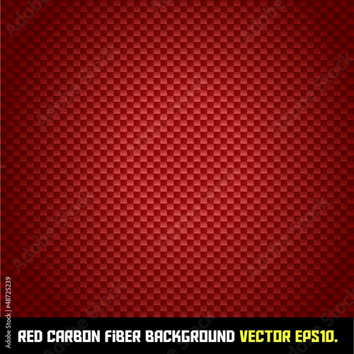 RED carbon fiber background VECTOR EPS10.