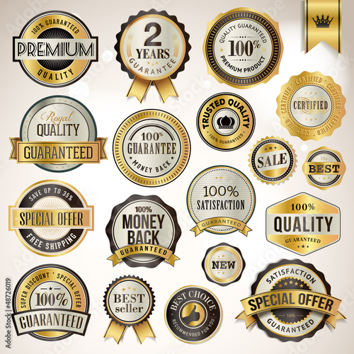 Set of luxury badges and stickers