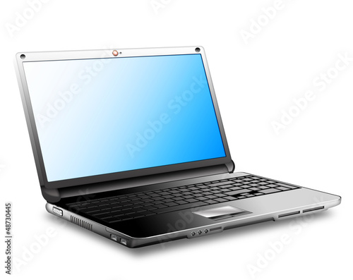 Laptop, Notebook, schwarz - Vektor, Abbildung