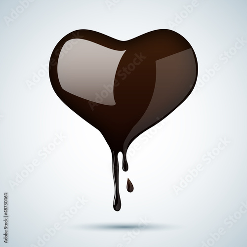 Heart of dark chocolate